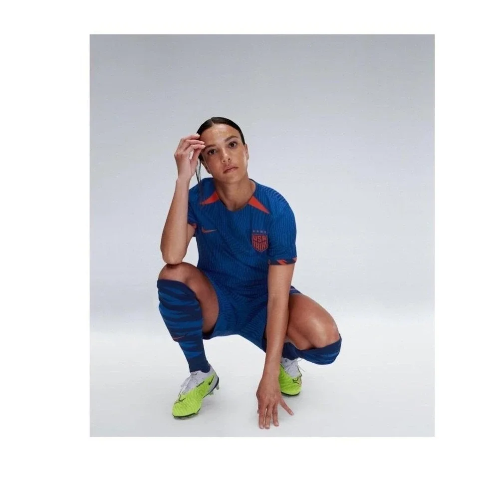 Nike USWNT 2022/23 Match Away Jersey Womens XL Blue Red Soccer DN0622-493 NEW